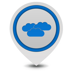 Cloud pointer icon on white background