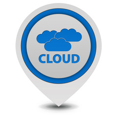 Cloud pointer icon on white background