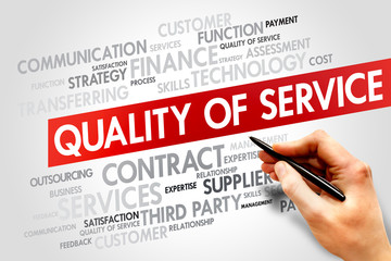 Quality of Service words cloud, business concept