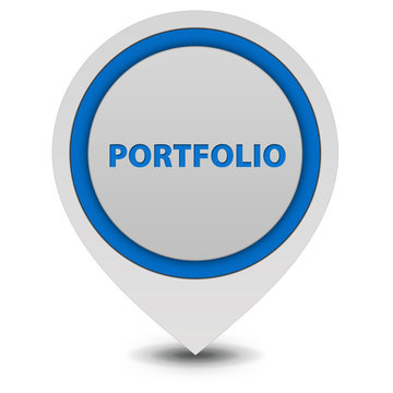 Porfolio pointer icon on white background