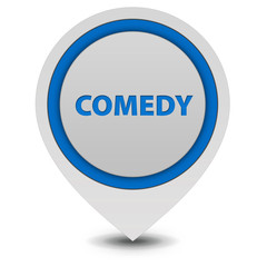 Comedy pointer icon on white background