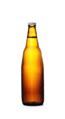bottle of Beer on white background