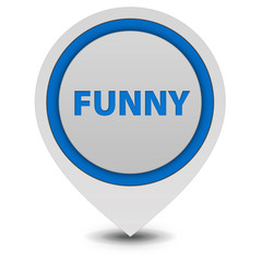 Funny pointer icon on white background