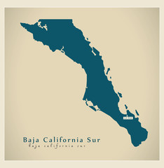 Modern Map - Baja California Sur MX