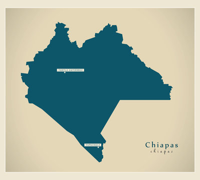 Modern Map - Chiapas MX