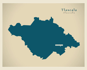 Modern Map - Tlaxcala MX