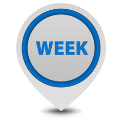 Week pointer icon on white background