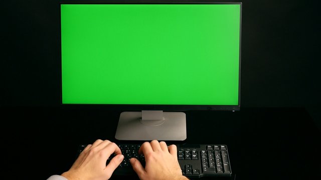 PC green screen background. Ultra HD, 4K