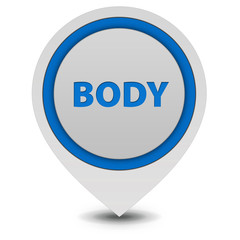Body pointer icon on white background