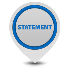 Statement pointer icon on white background