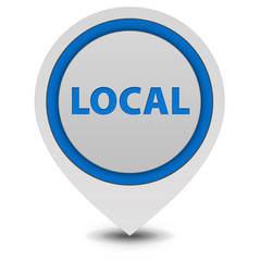 Local pointer icon on white background
