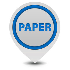 Paper pointer icon on white background
