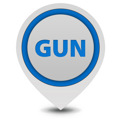 Gun pointer icon on white background