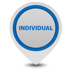 Individual pointer icon on white background