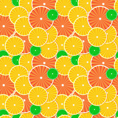 Citrus fruit slices background.