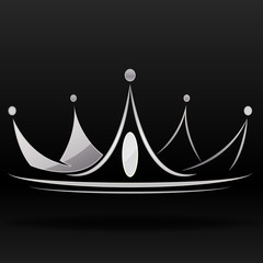 silver crown for designer and logo graphic