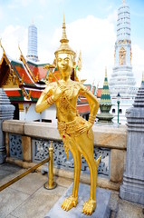 Kinnari statue at Wat Phra Kaew, Temple of the Emerald Buddha