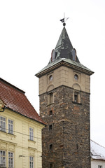 Old tower in Plzen. Czech Republic