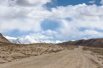 Tajikistan. Pamir highway. Road to the clouds