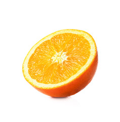slice orange isolated on white