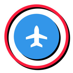 Airplane vector icon