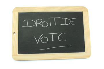 ardoise droit de vote