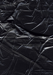 Texture of a black plastic bag - 76381429