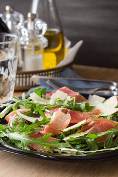 Arugula Salad with Shaved Parmesan and Prosciutto Crudo