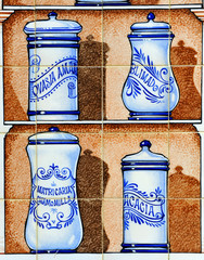 Pharmacy jars, tile