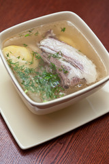 soup with lamb meat