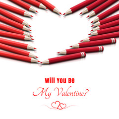 Miłosna kartka walentynkowa 'Will You Be My Valentine?'