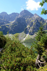 Lake in mountains (Morskie Oko in Tatras, Poland)