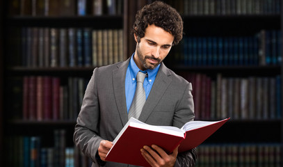 Lawyer in his studio
