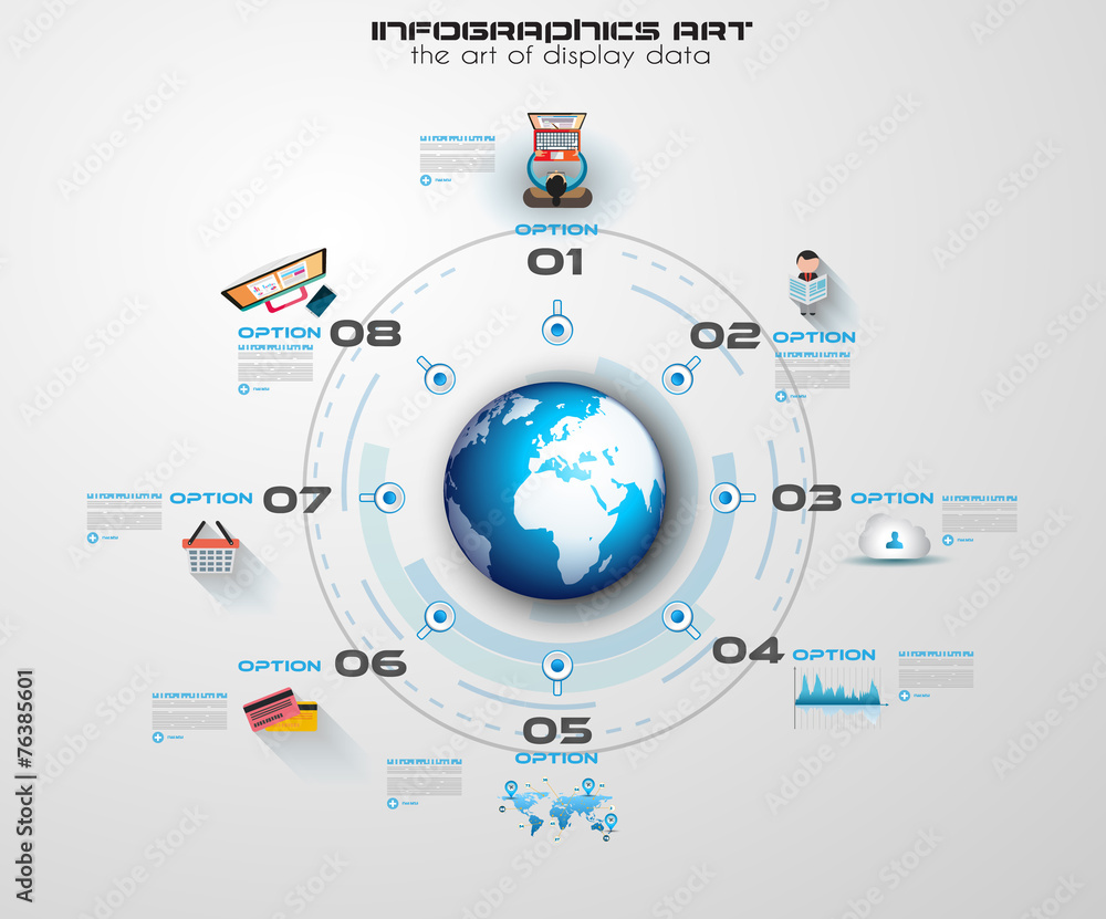 Poster infographic teamwork and brainstorming with flat style