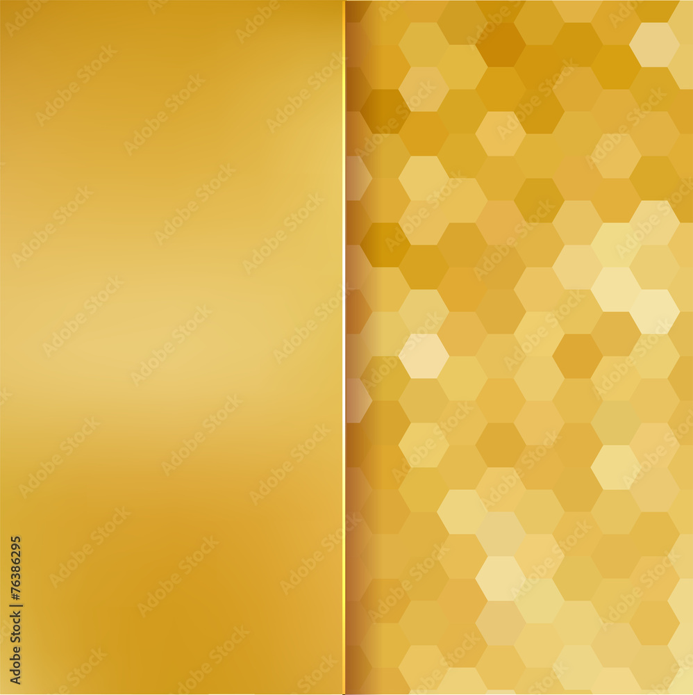 Poster abstract background consisting of hexagons and matt glass