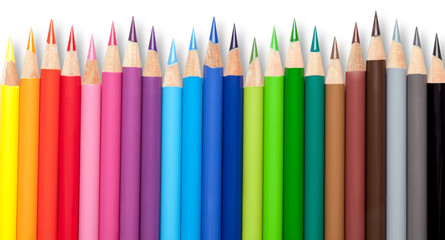 multicolored pencils
