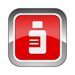 Obraz premium Chrome Square Button