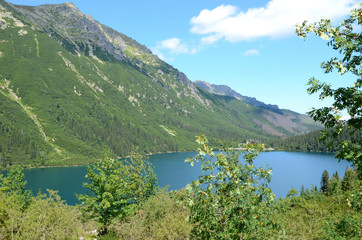 Lake in mountains (Morskie Oko in Tatras, Poland)