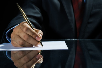 Signing a deal!