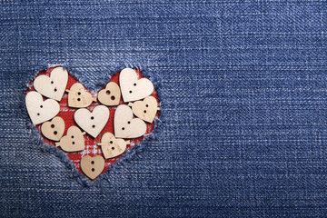 Textile applique for Valentine's Day.