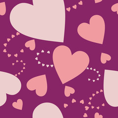 hearts on the purple