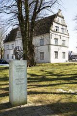 statue founder of sociology in Husum, Germany