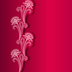 Abstract vector background with flower ornament