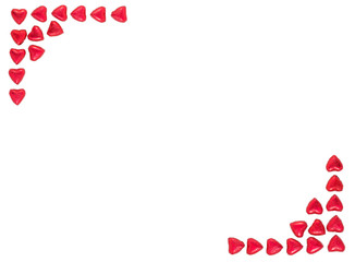 Valentine Background made with red hearts