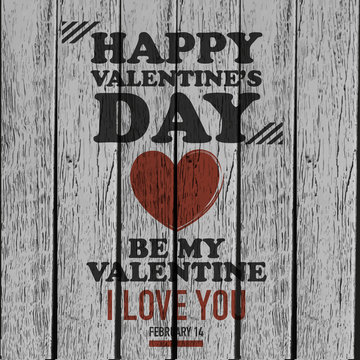 Valentines day background with words