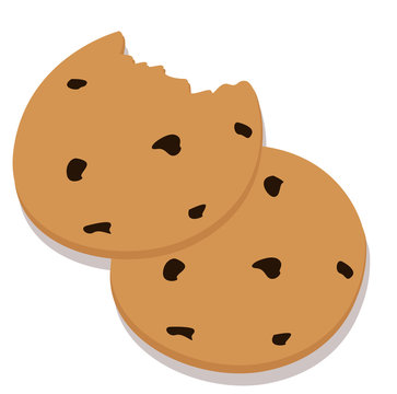 brown cookies with chocolate chips clip art preview