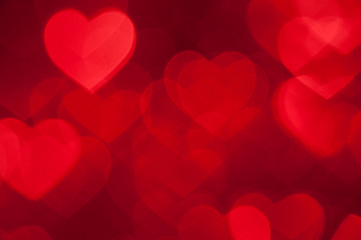 red heart shape holiday background