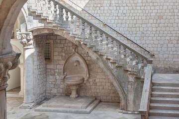 Obraz premium Atrium of the Rector's palace in Dubrovnik, Croatia.