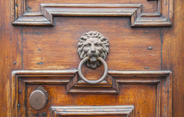 Italian door knocker: lion