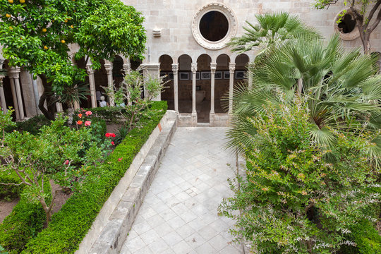 Famous inner courtyard in the Monastery of the Friars minor in D